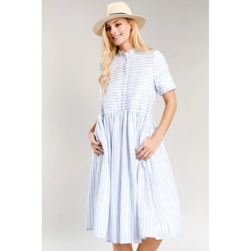 Striped dress with pockets